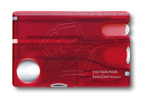 0.7240.T Victorinox SwissCard Nailcare 13 функций полупрозрачный красный