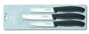 6.7113.3  Victorinox 3 пр. набор ножей для чистки овощей, рукоять черного цвета