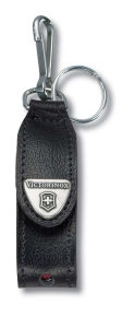 4.0515 Victorinox Чехол VICTORINOX для ножей-брелоков со светодиодом 58 мм, с кольцом для ключей и отверстием для светового луча, на липучке, кожаный, чёрный