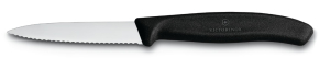 6.7633 Victorinox нож для чистки овощей 8 см, серрейторная заточка, черный